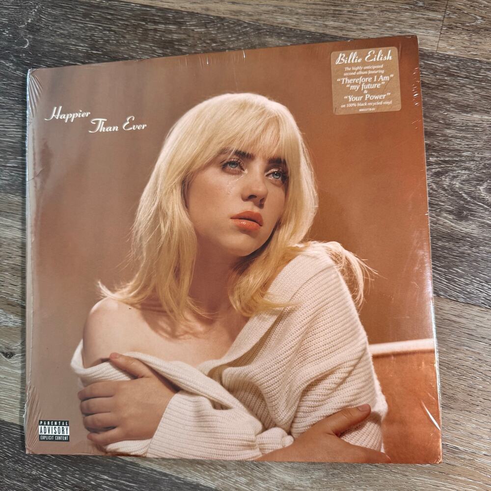 Billie Eilish - Happier Than Ever Vinyl 2LP (Black Recycled Vinyl) NEW/SEALED
